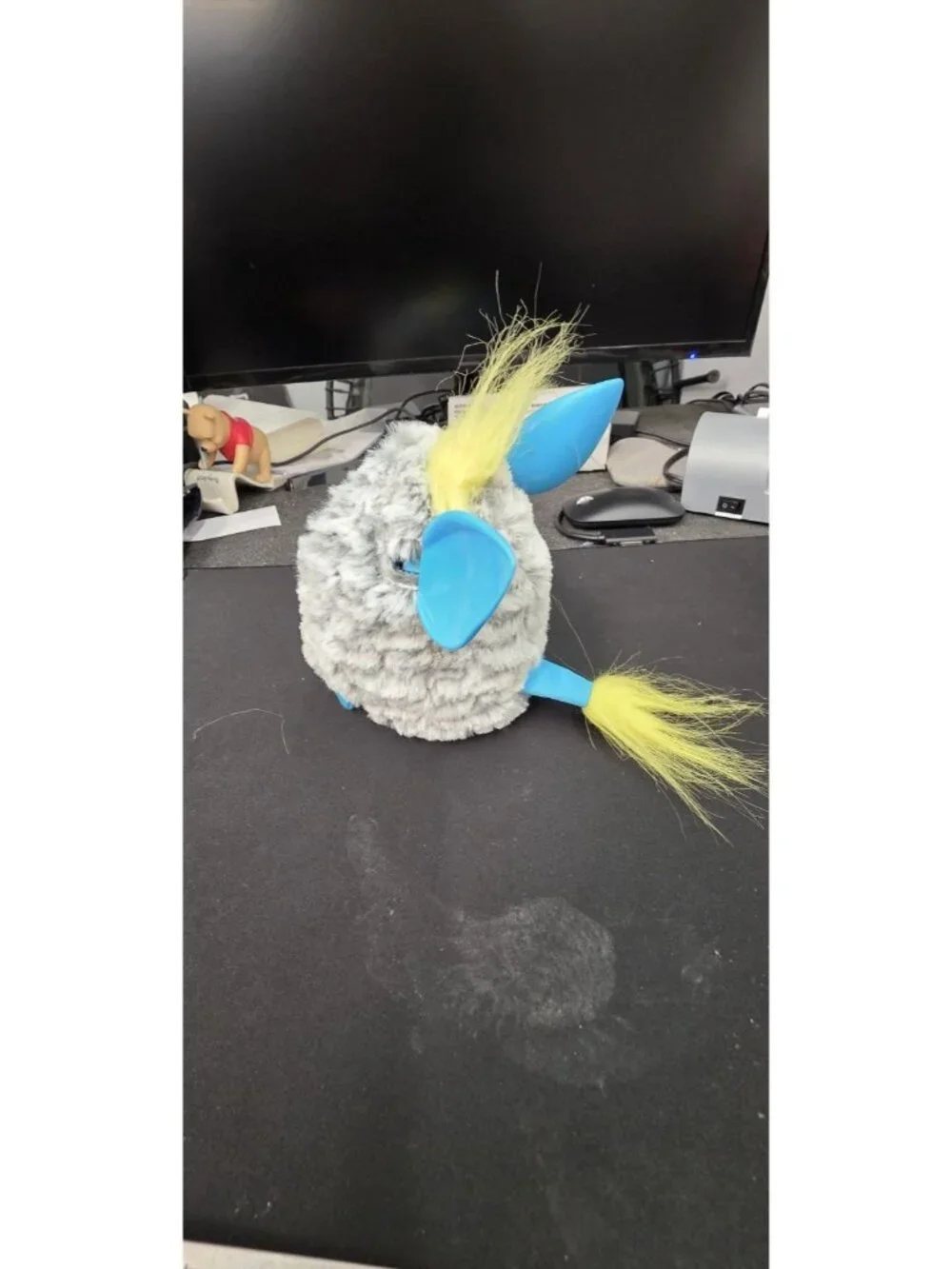 2012 Hasbro Furby Boom Grey & Teal Blue Interactive Toy TESTED & WORKING - Picture 2 of 7